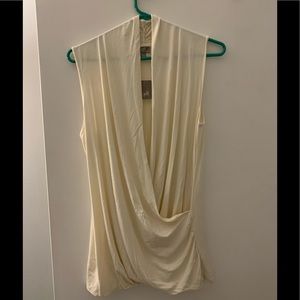 J.Jill ivory colored sleeveless blouse, size Med.